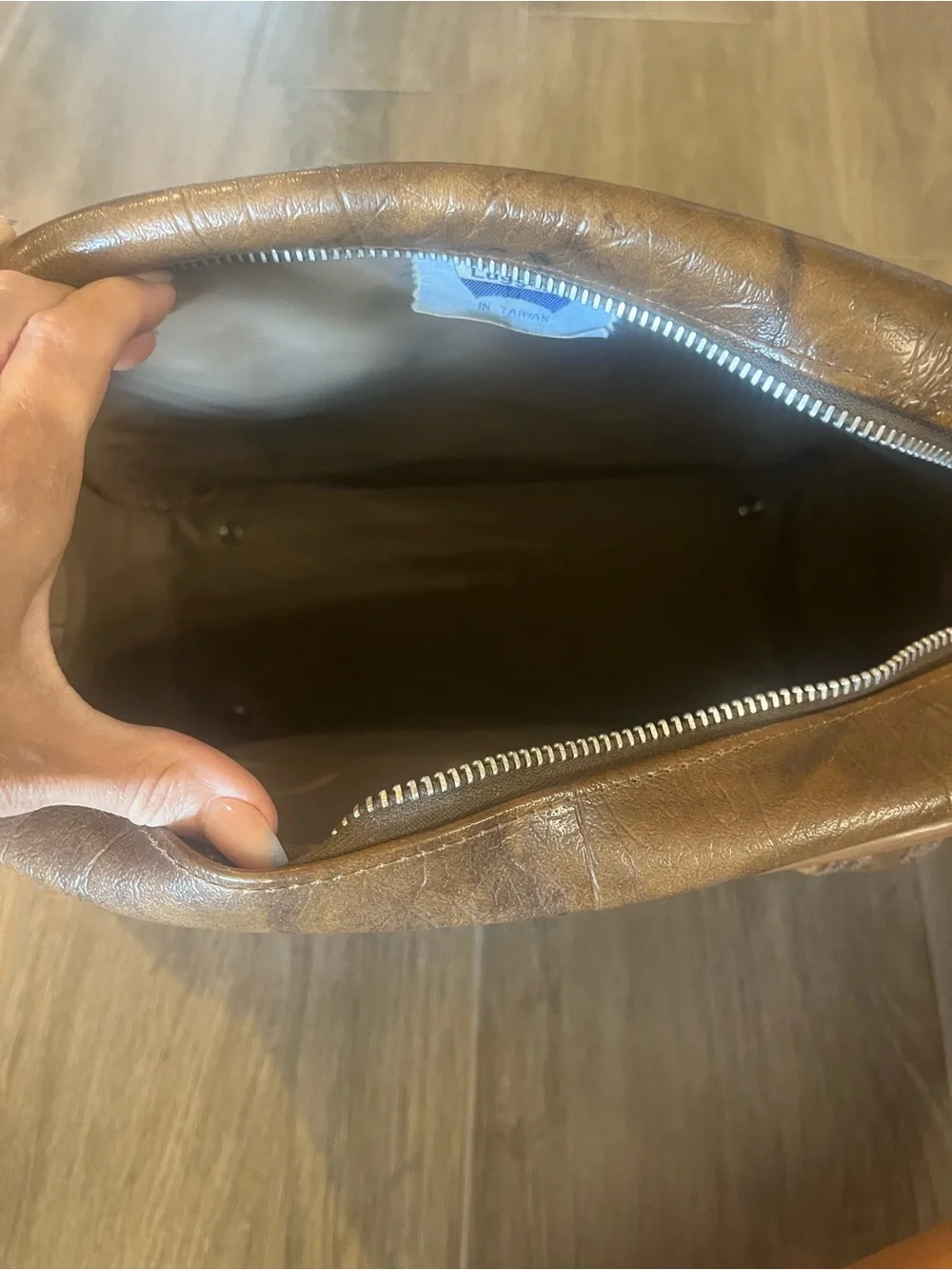 American luggage tan leather